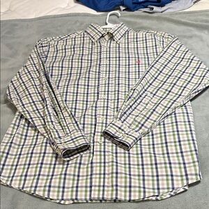 Southern Marsh Blue and Green Plaid Button-Down Shirt: EXCELLENT CONDITION